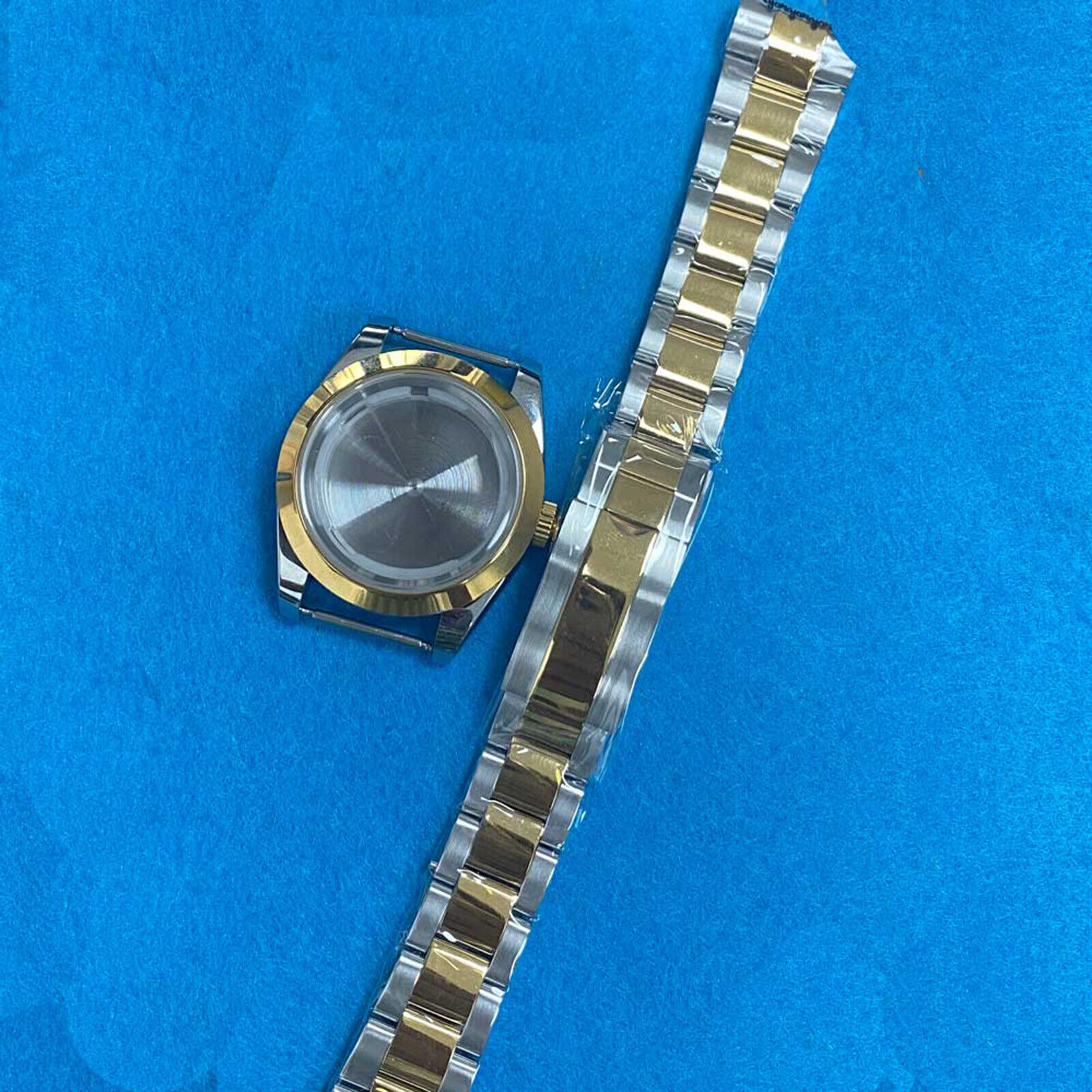 39MM Steel Watch Case + Strap for Miyota 8215 Mingzhu 8215/2813 Watch Movement