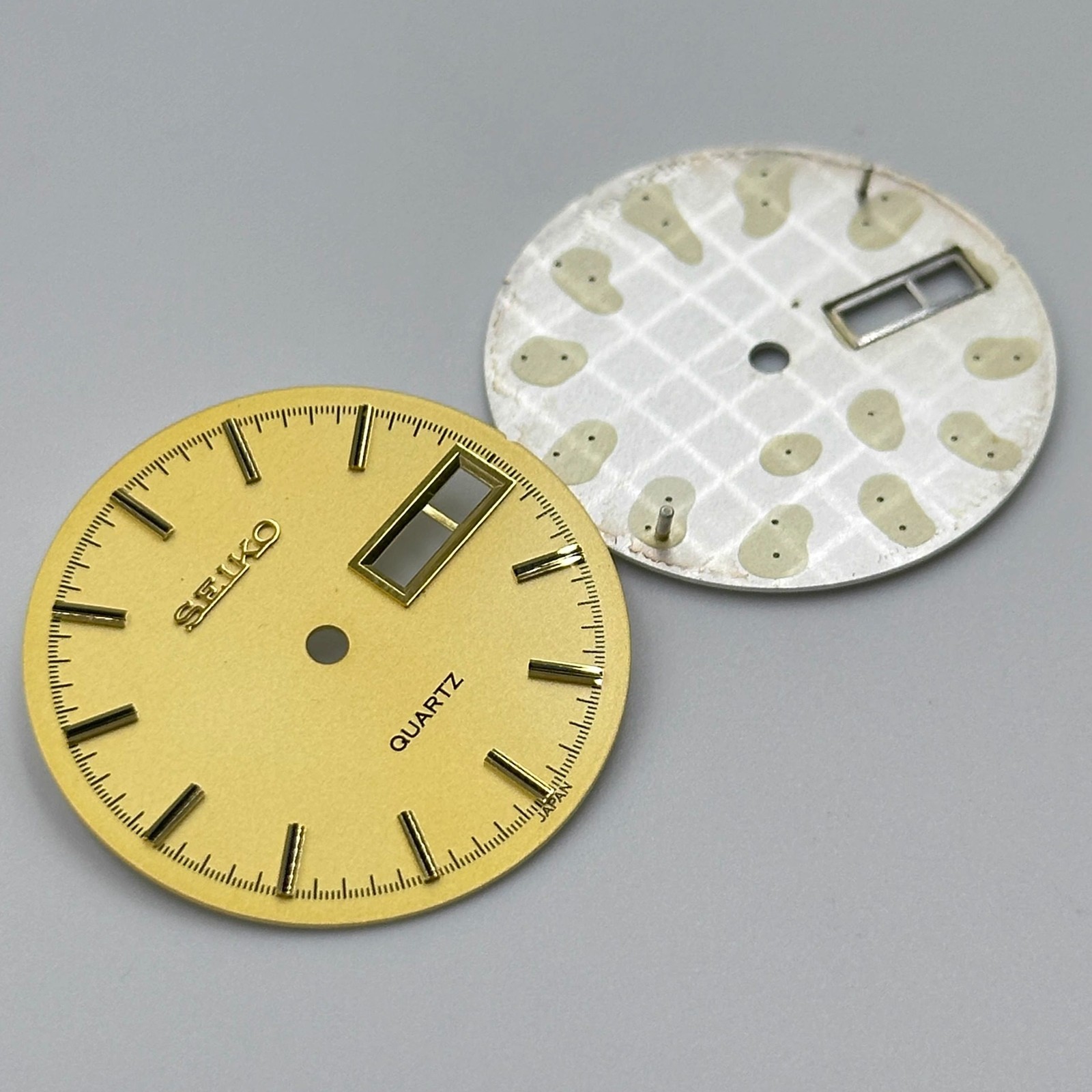 28.5mm Silver Nail Watch Dial No Lume Dual Calendar for 2305 Movement Accessorie
