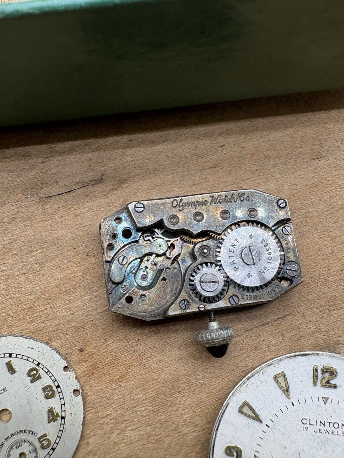 1940s ELGIN Watch Boxes & Buren Pierce Faces/Parts Restoration Jeweler’s Estate