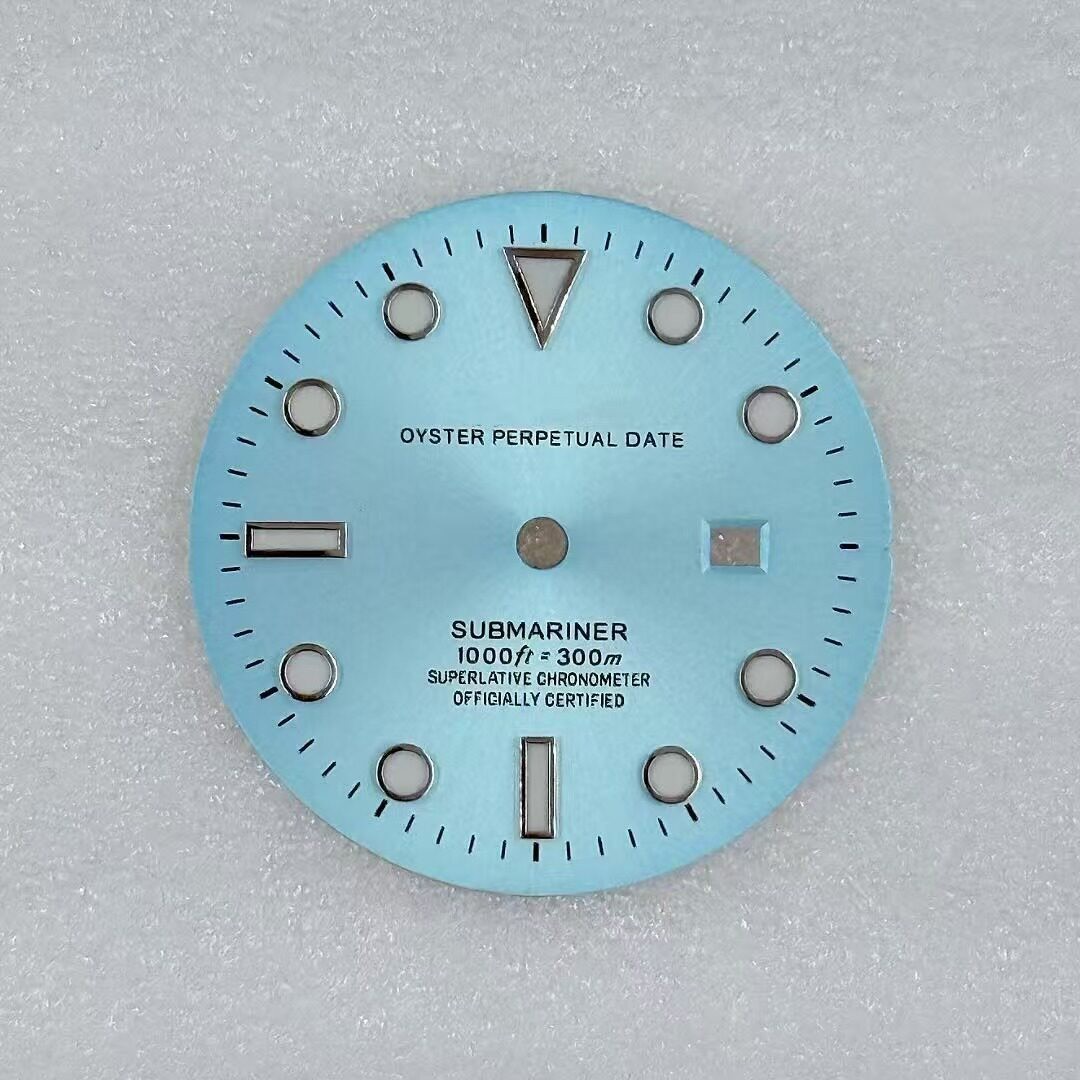 24.5mm SUB Women’s Watch Dial Green Luminous for NH05 Movement Watch Parts