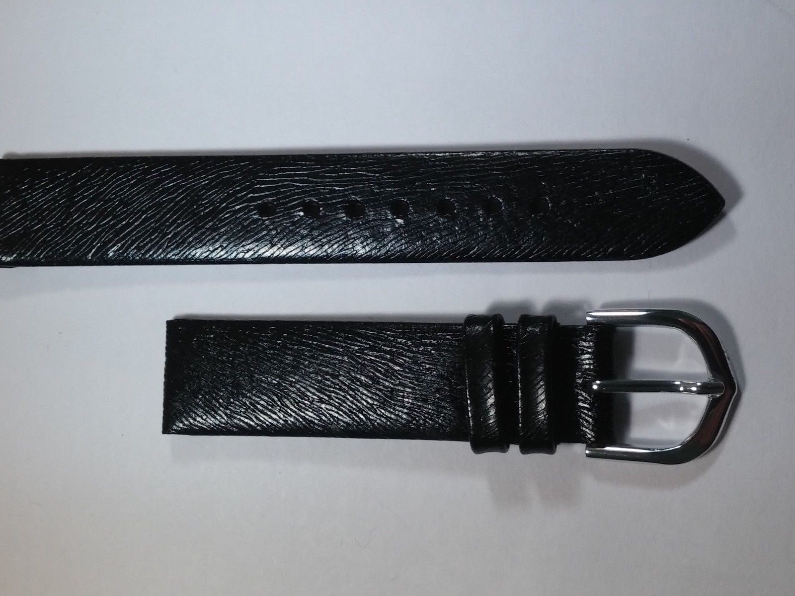 Fendi Band/Strap BLACK genuine leather, 15/14mm, lengths 60/100mm