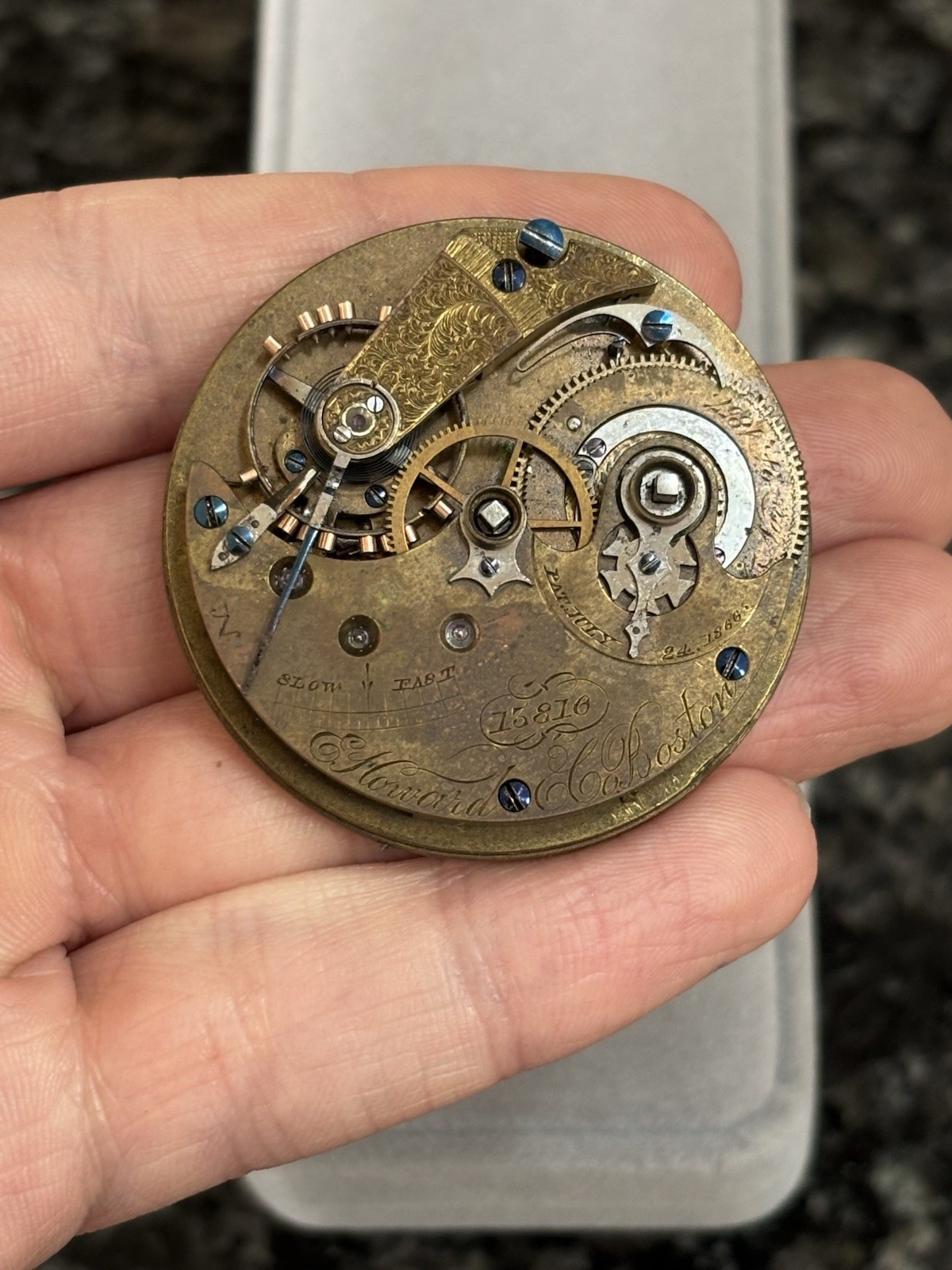 Antique 1868 E. Howard & Co. Series III Size N 15j Pocket Watch Movement – RARE