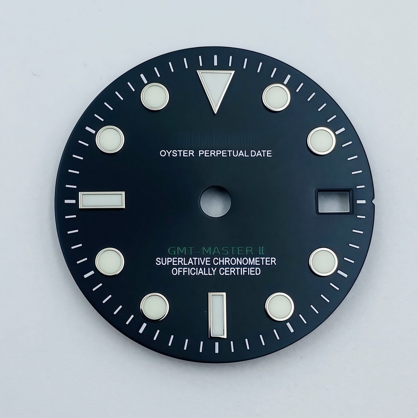 28.5mm GMT Master Watch Dial Ice Blue/Green Lume For NH34 Movement Watch Parts