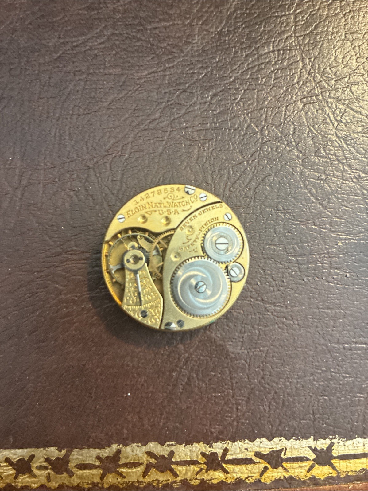 Elgin Grade 298 Movement Size 0s 7j For Parts