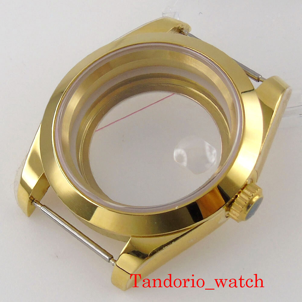 36mm For NH34 NH35 NH36 MIYOTA 8215 Mingzhu Movement Yellow Gold Polished Case