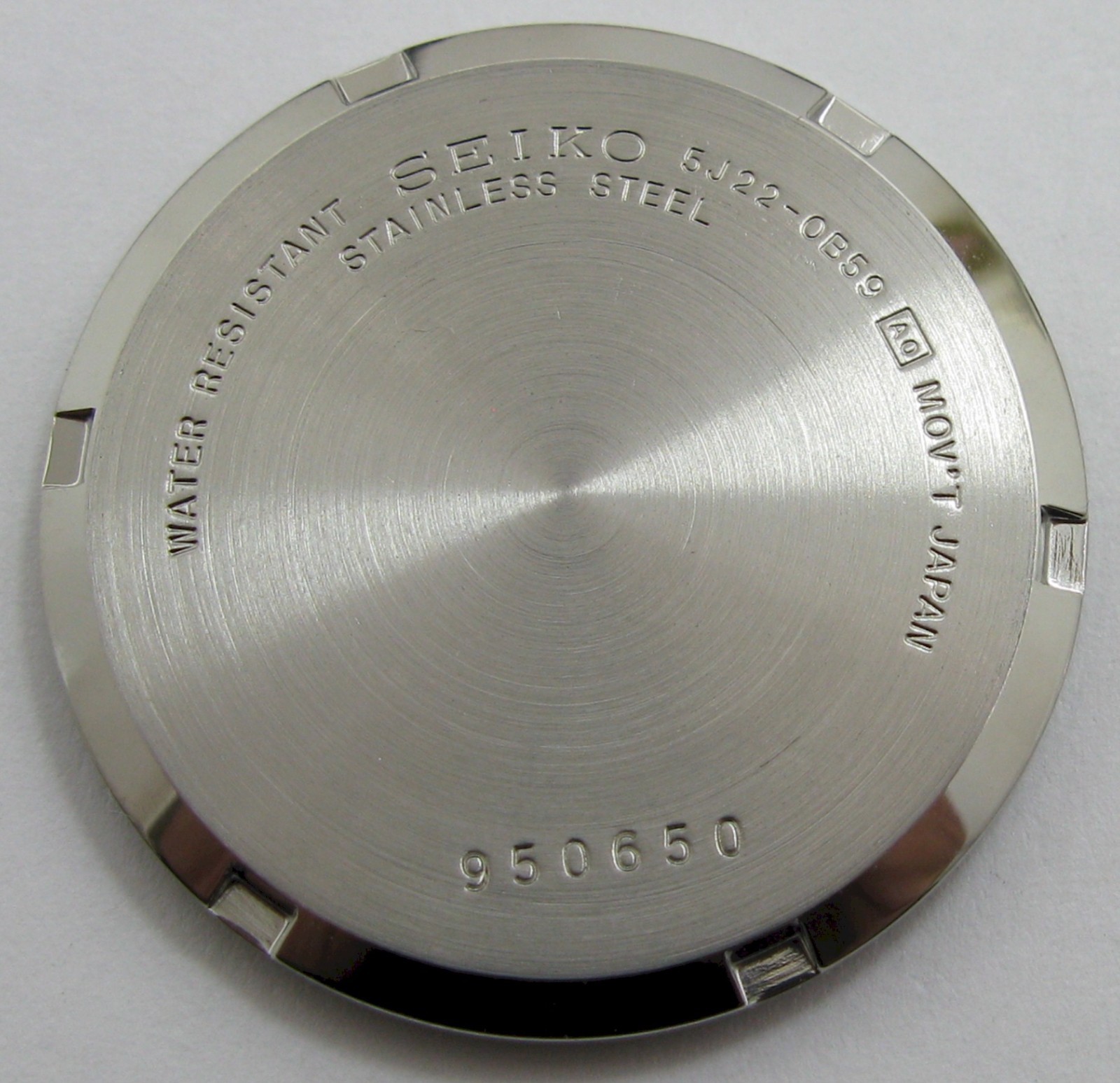 Seiko watch screw back case for parts or project model 5J22 0B59 diameter 32. mm