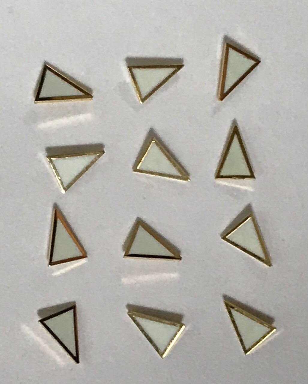 Watch Dial Hour Markers GOLD & Green LUME Triangle Numeral Dot Index parts rep