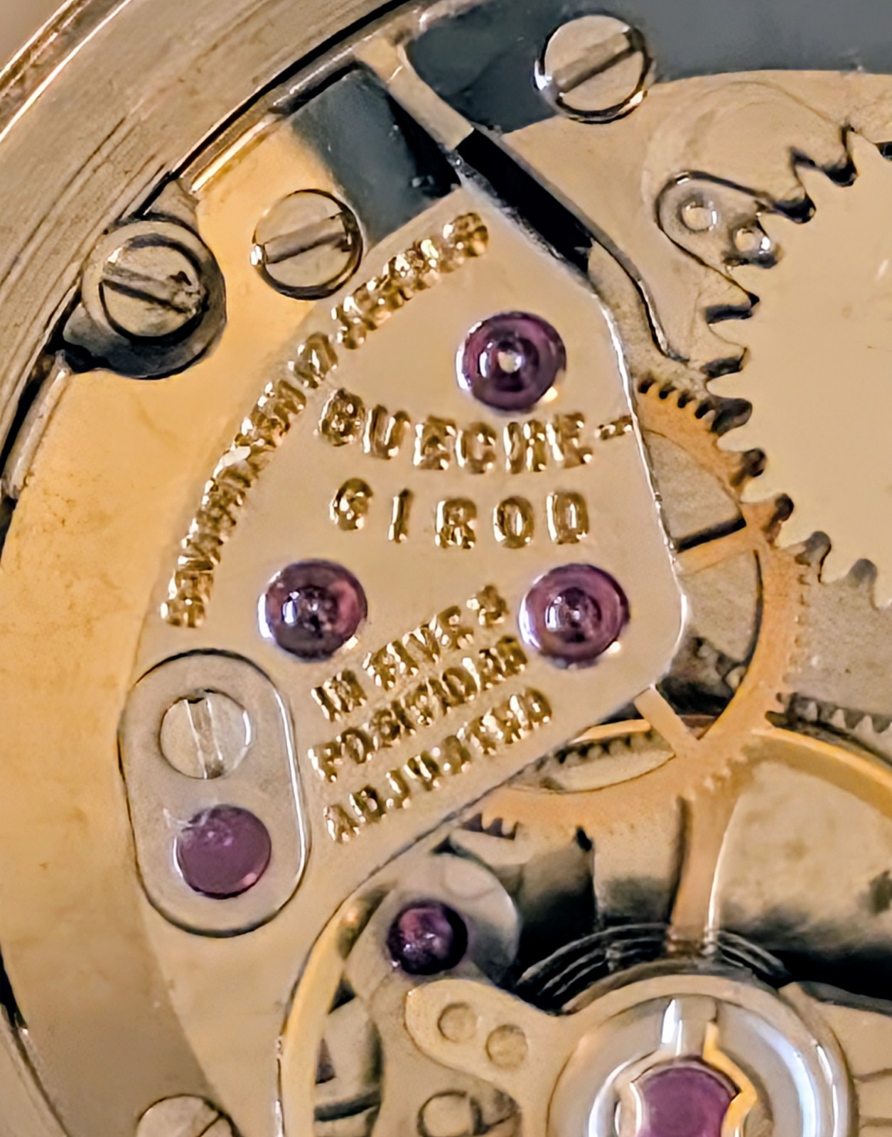 1960s Bueche Girod 15J ETA 2512 5 Adjs for Rolex Cartier Spares Repairs
