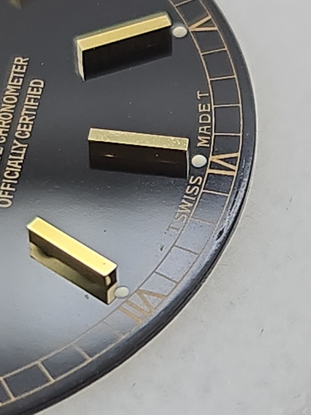Rolex Dial , President 18038, 18238, Glossy Black Roman Numbers ,Tritium, NOS
