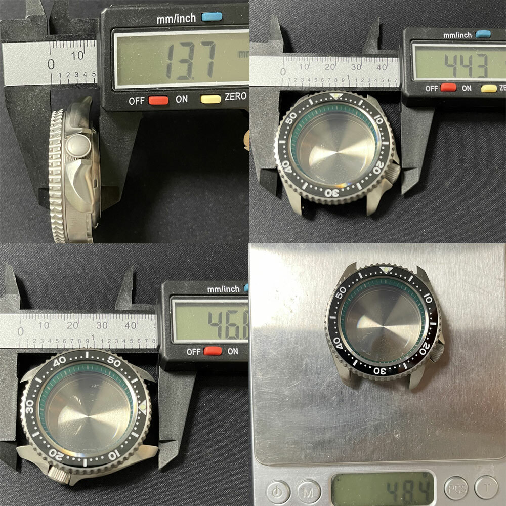 Prevent allergy Sapphire Glass Titanium Watch Case fit NH35 NH36 SKX007 Case
