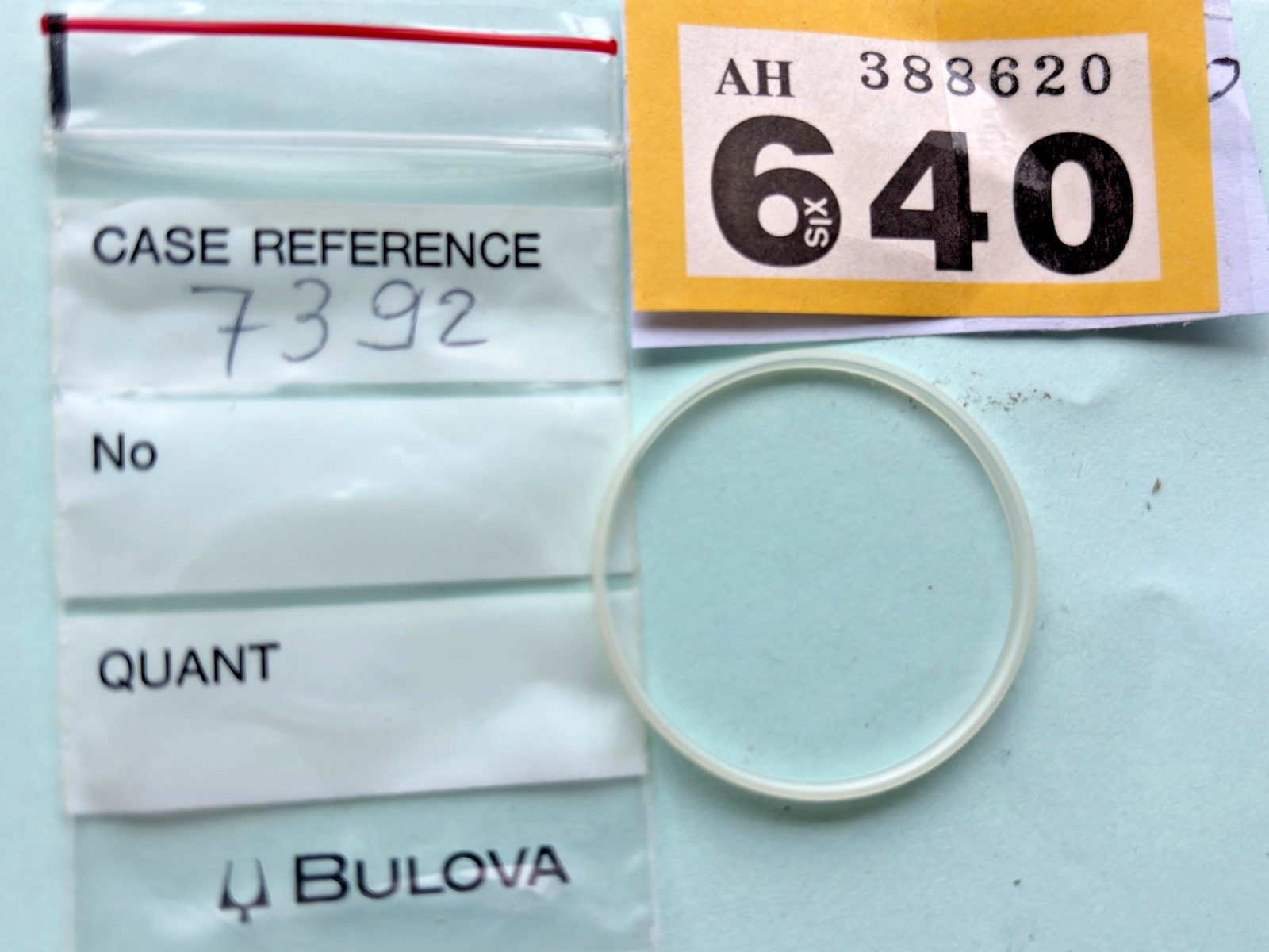 Bulova accutron Snorkel glass Case 7392 Snorkel Glass or crystal plastic holder