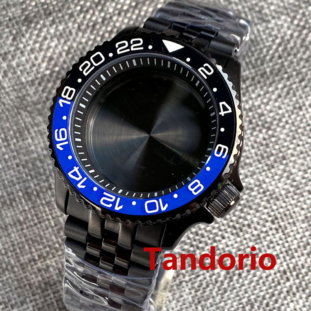 41mm Sapphire Glass Black PVD Case 20ATM Watch Case fit NH34A NH35A NH36A SKX007
