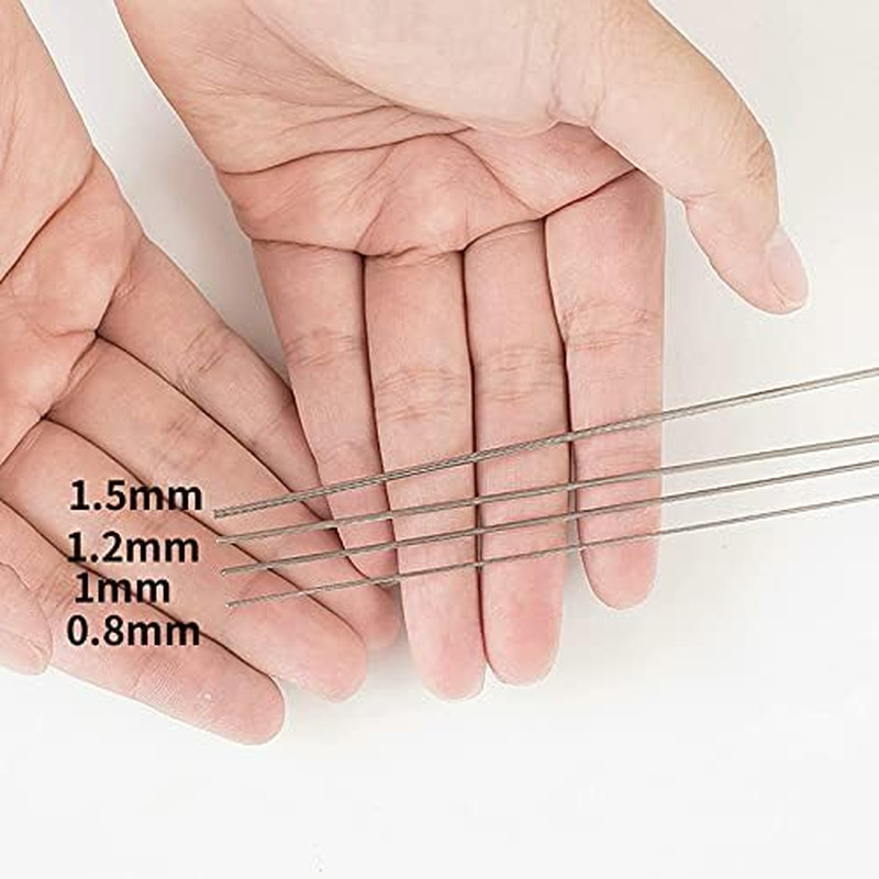 1PC 10M Stainless Steel Spring Wire Rope – Hard Wire 0.3-3MM (1.2MM)