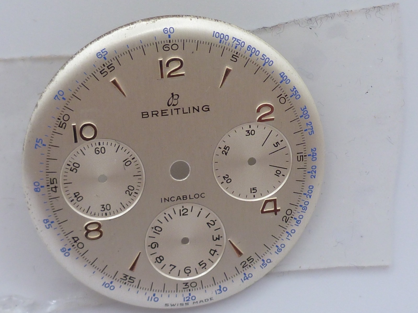 Vintage Breitling Premier Chronograph 787 dial 32,5mm Original gold index