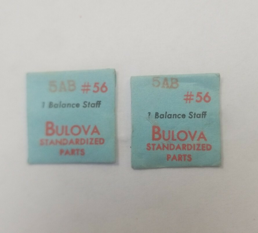 2 nos BULOVA 5AB balance staffs #56