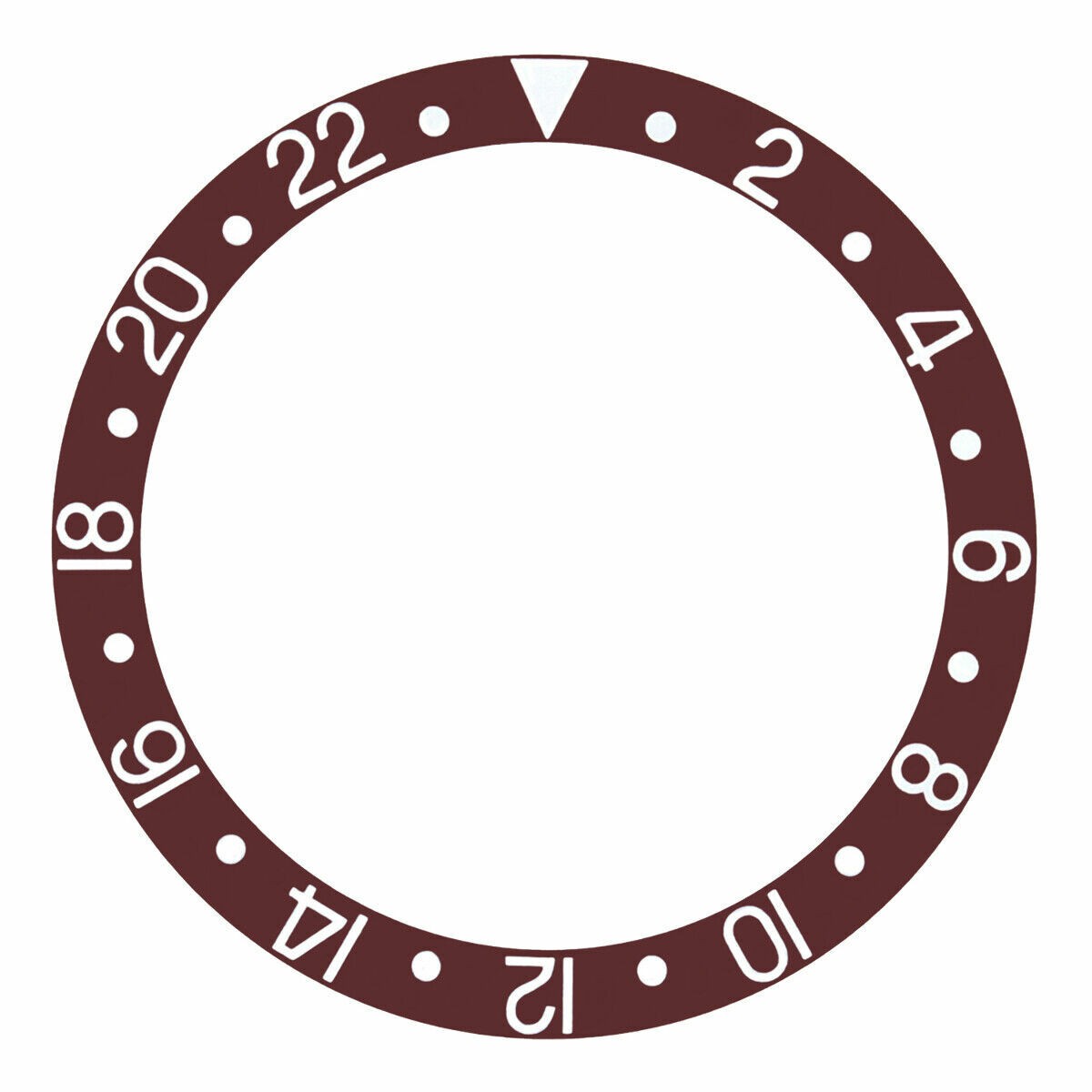 Brown Silver Font Aluminum Replacement Bezel Insert 37.70mm x 30.70mm For Rolex