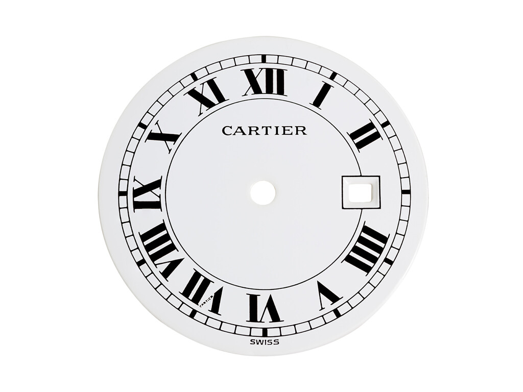 Cartier watch parts – Santos Mens Octagonal Automatic – White Dial