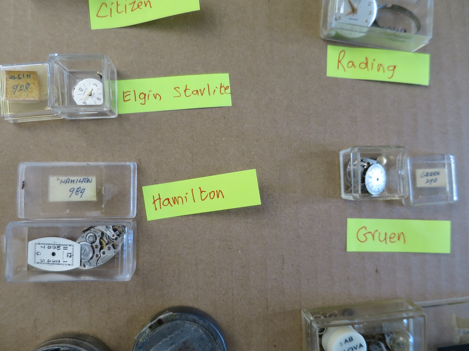 Lot 20 Bulova, Hamilton, Gruen, Rading, Waltham, Halgreen SWISS Movements Parts
