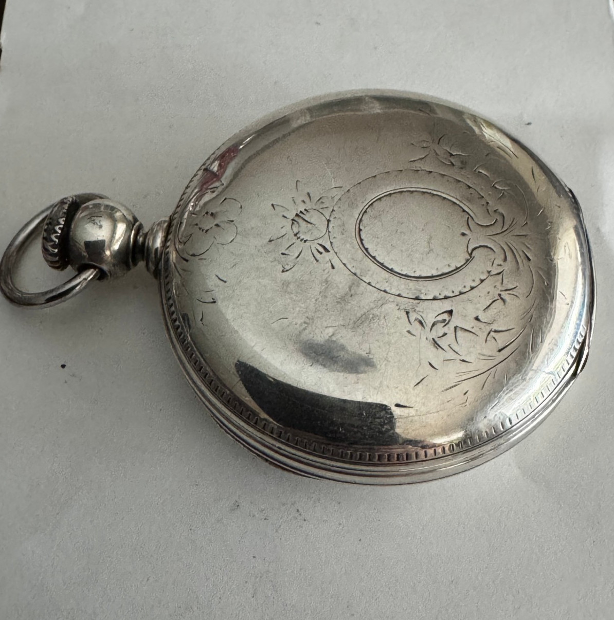 VINTAGE BIG 4OZ DUEBER COIN SILVER HUNTING POCKET WATCH CASE KEY WIND/ KEY SET