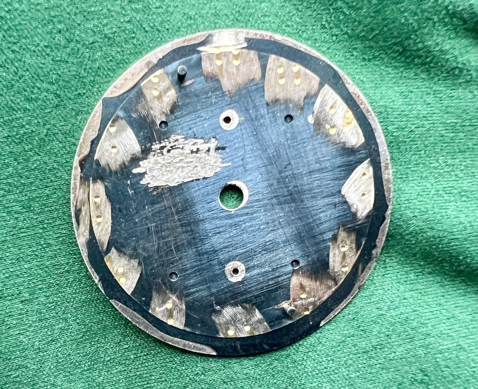 Authentic IWC Portuguese Chronograph Silver Dial 3714 34.4mm Blue Marker- OC#320