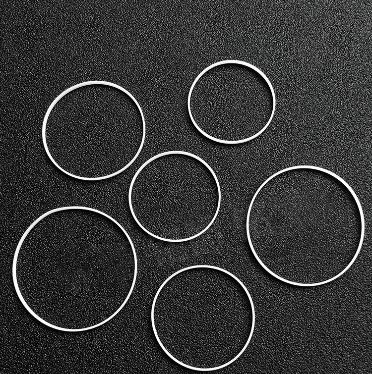 0.6/0.85/1.2/1.7mm Watch Crystal Gasket Ring Watch Glass Seal Ring 16-40mm White