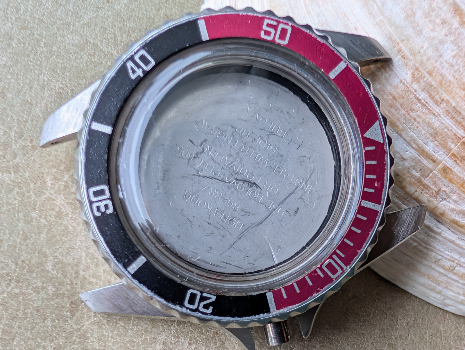 Vintage 1980 Bulova Caravelle Quartz ‘892887’ Diver CASE/BEZEL/INSERT/CRYSTAL