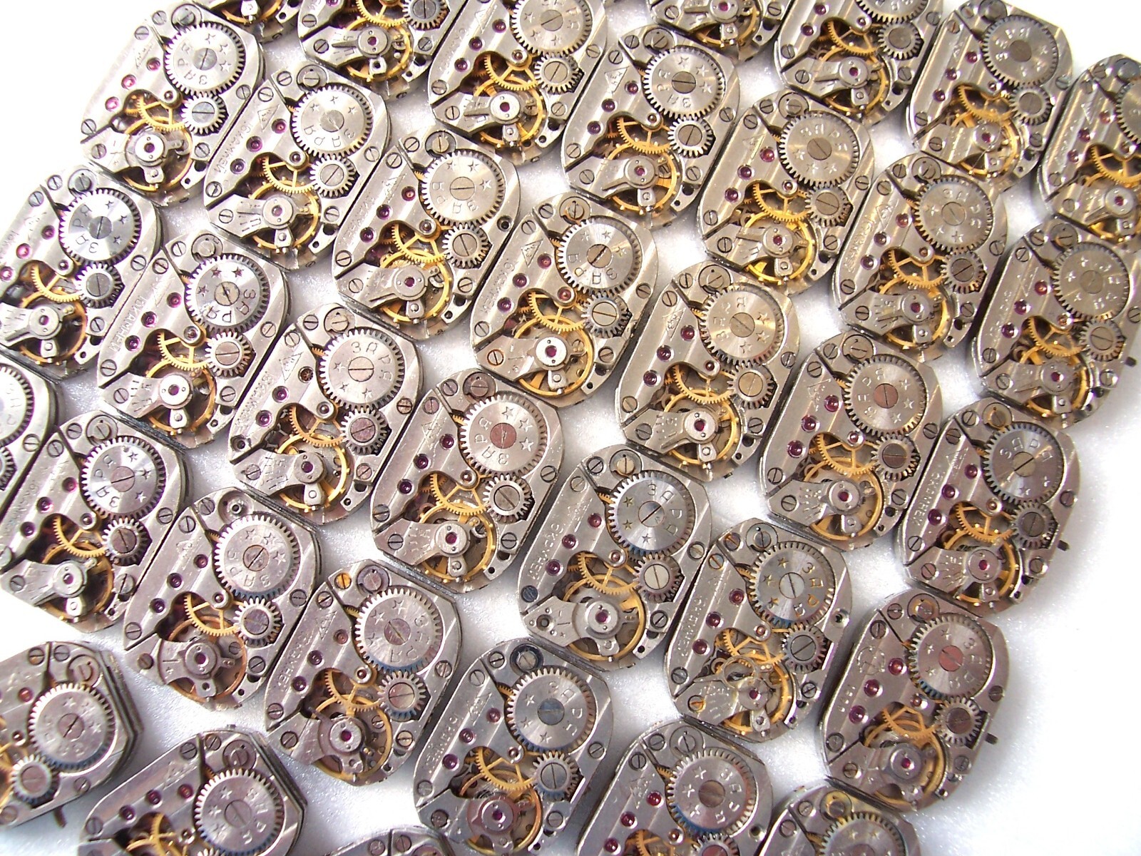 Lot 56 ladies watch movements Zarja Geneve Waves Anglage 14×18 mm Steampunk Art