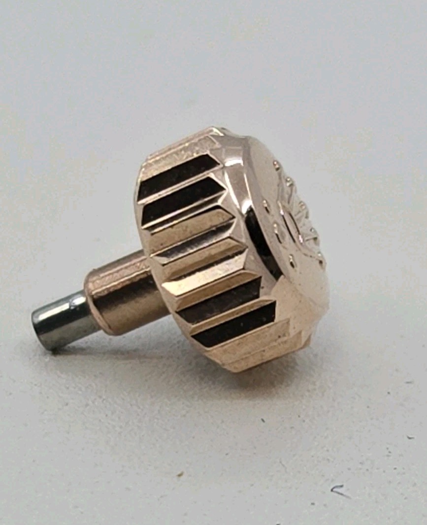 Rolex Crown 6mm., 3 Dots , ,18k Rose Gold, NOS