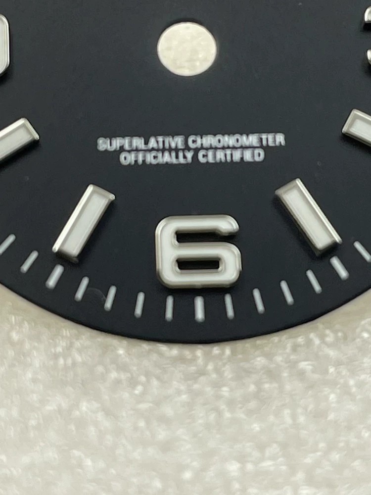 28.5mm/31mm Black Watch Dial Blue Luminous for Nh34 Nh35 Nh36 Nh38 Movement