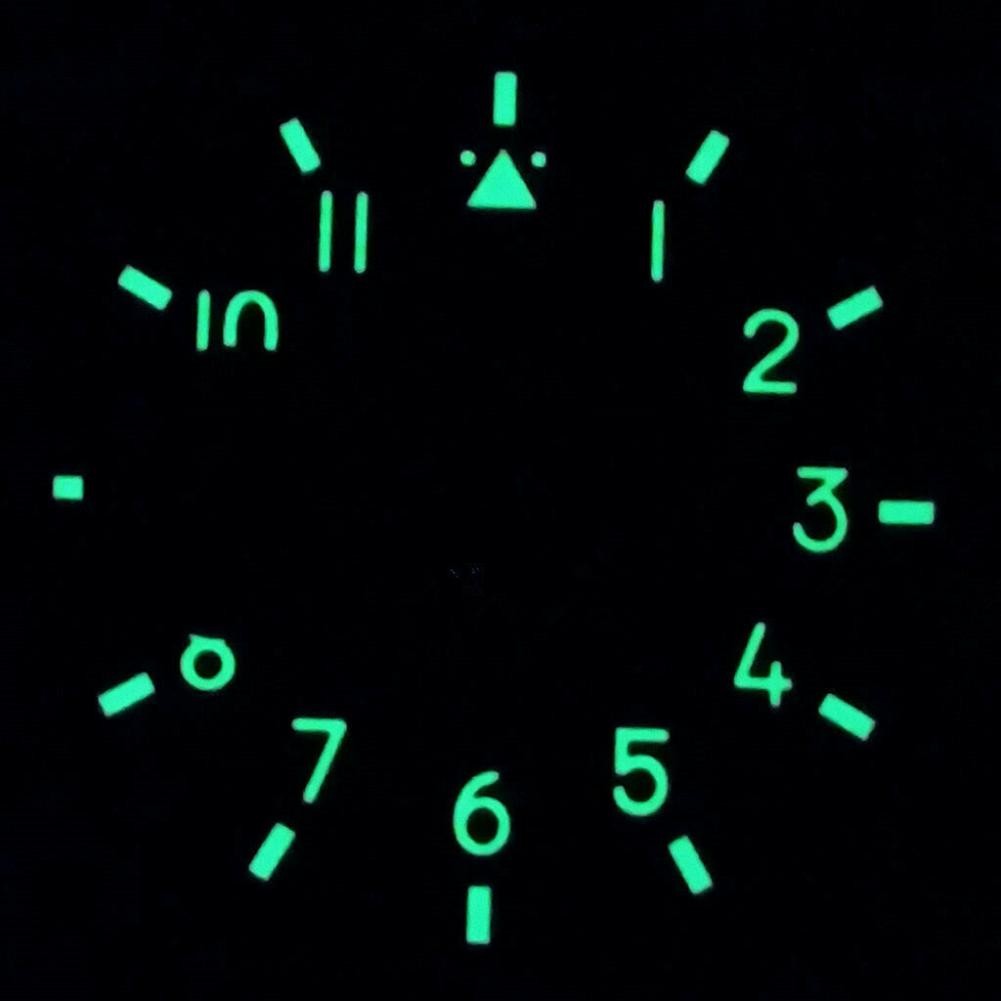 Black/White Green Luminous Watch Dial For Seagull ETA 6497 ST3600 Movement L