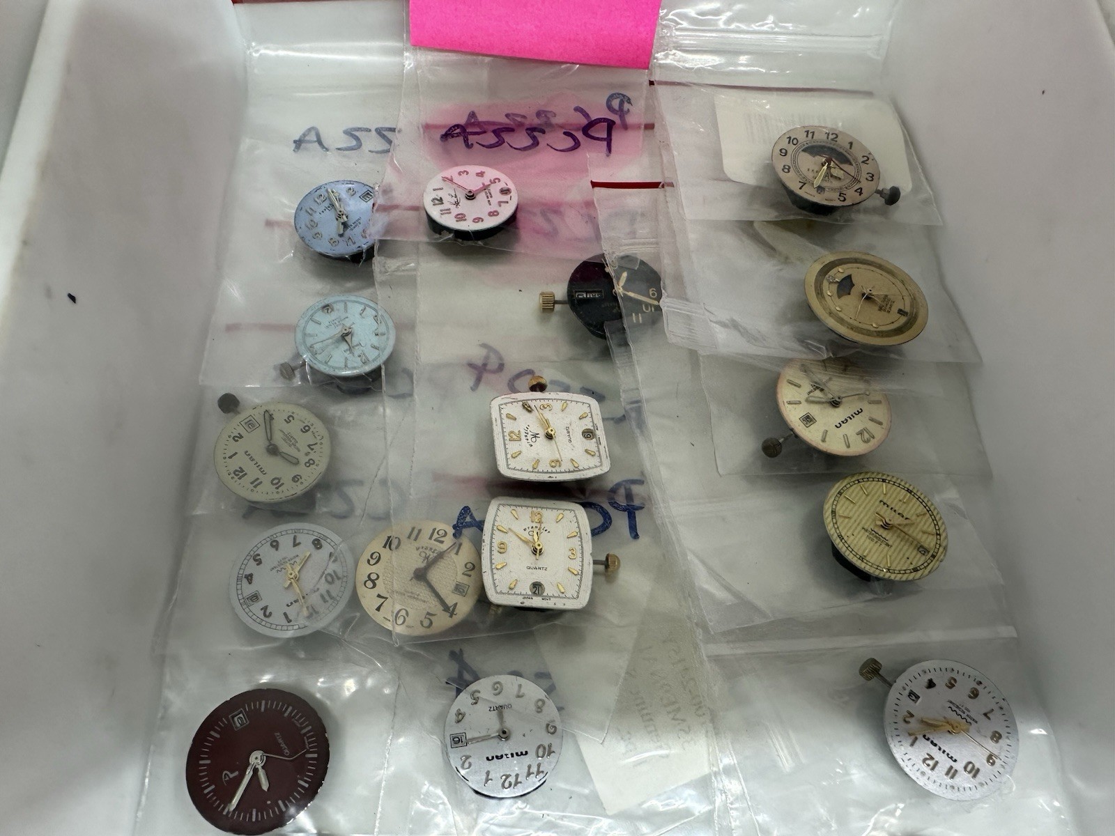 LOT 57 HATTORI QUARTZ WATCH MOVEMENTS PC 22A, PC21 PC23 Parts Repairs Crafts