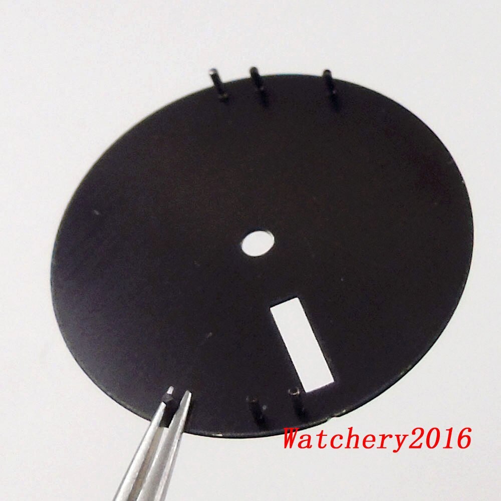 29MM Tandorio Grey Index Black Dial Fit NH36 NH36A Automatic Mens watch Dial