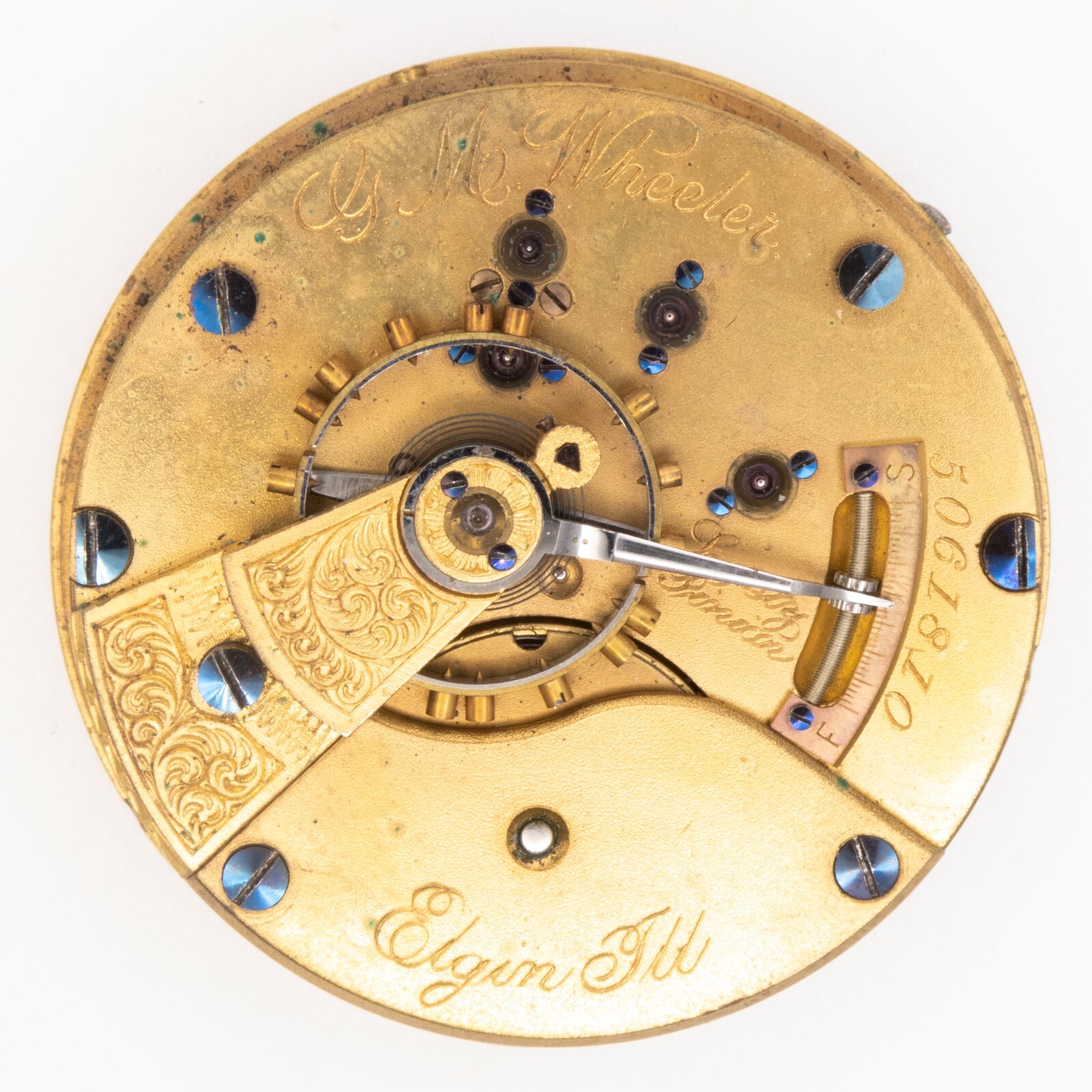 Elgin Grade 82 Model 3 18-Size 15-Jewel Lever-Set Antique Pocket Watch Movement