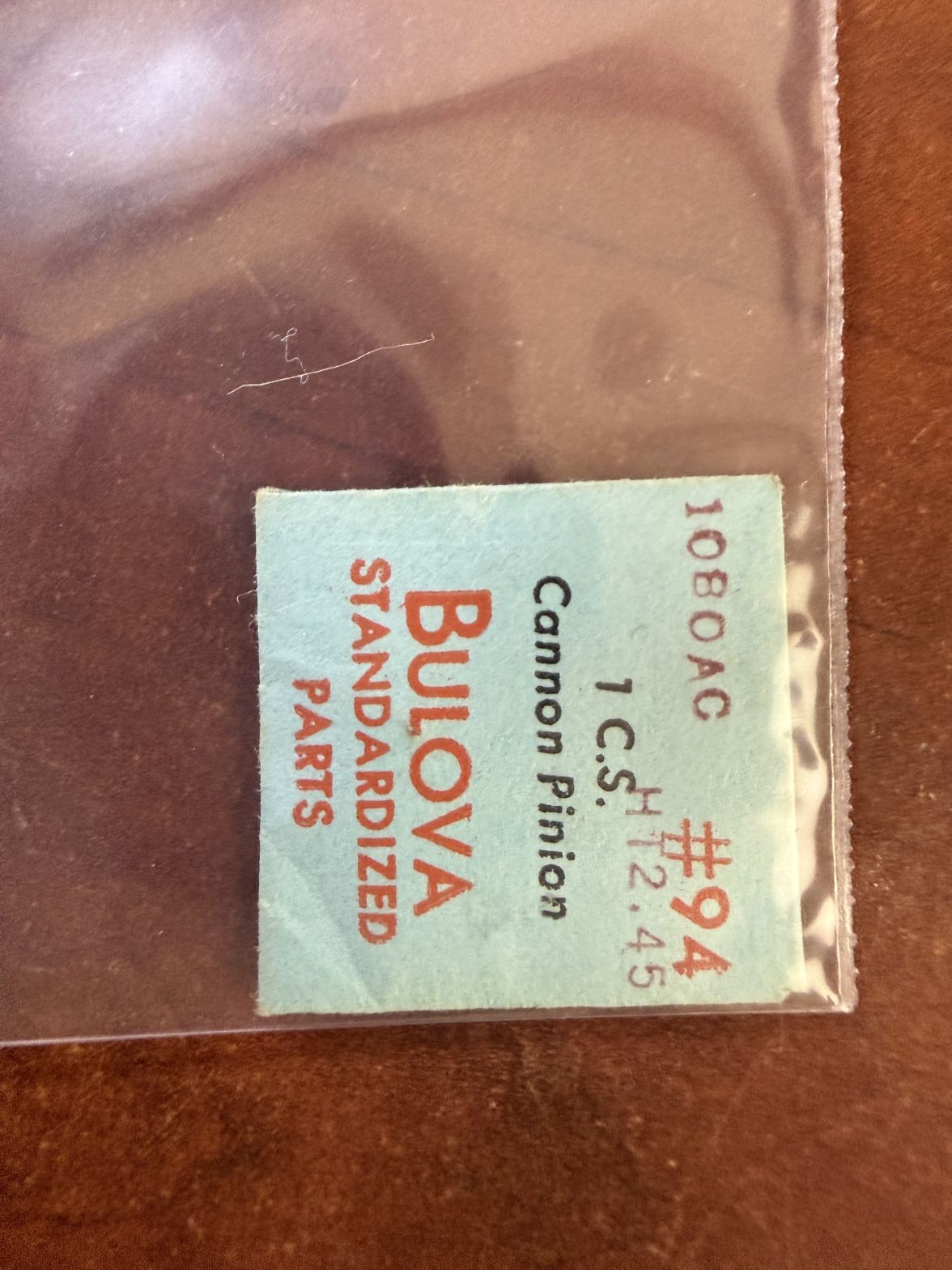 Bulova 10BOAC C.S. Cannon Pinion #94 NOS Genuine Vintage Watch Part NEW