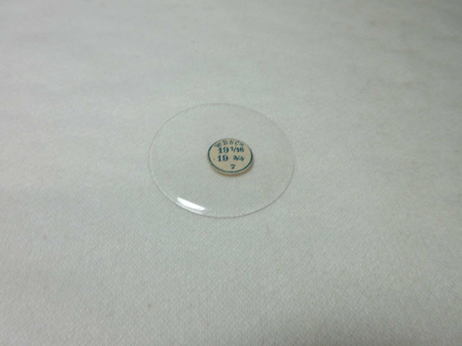 GLASS POCKET WATCH CRYSTAL WATCHMAKER SIZE 19 1/16 H 7 REPLACEMENT PART #467