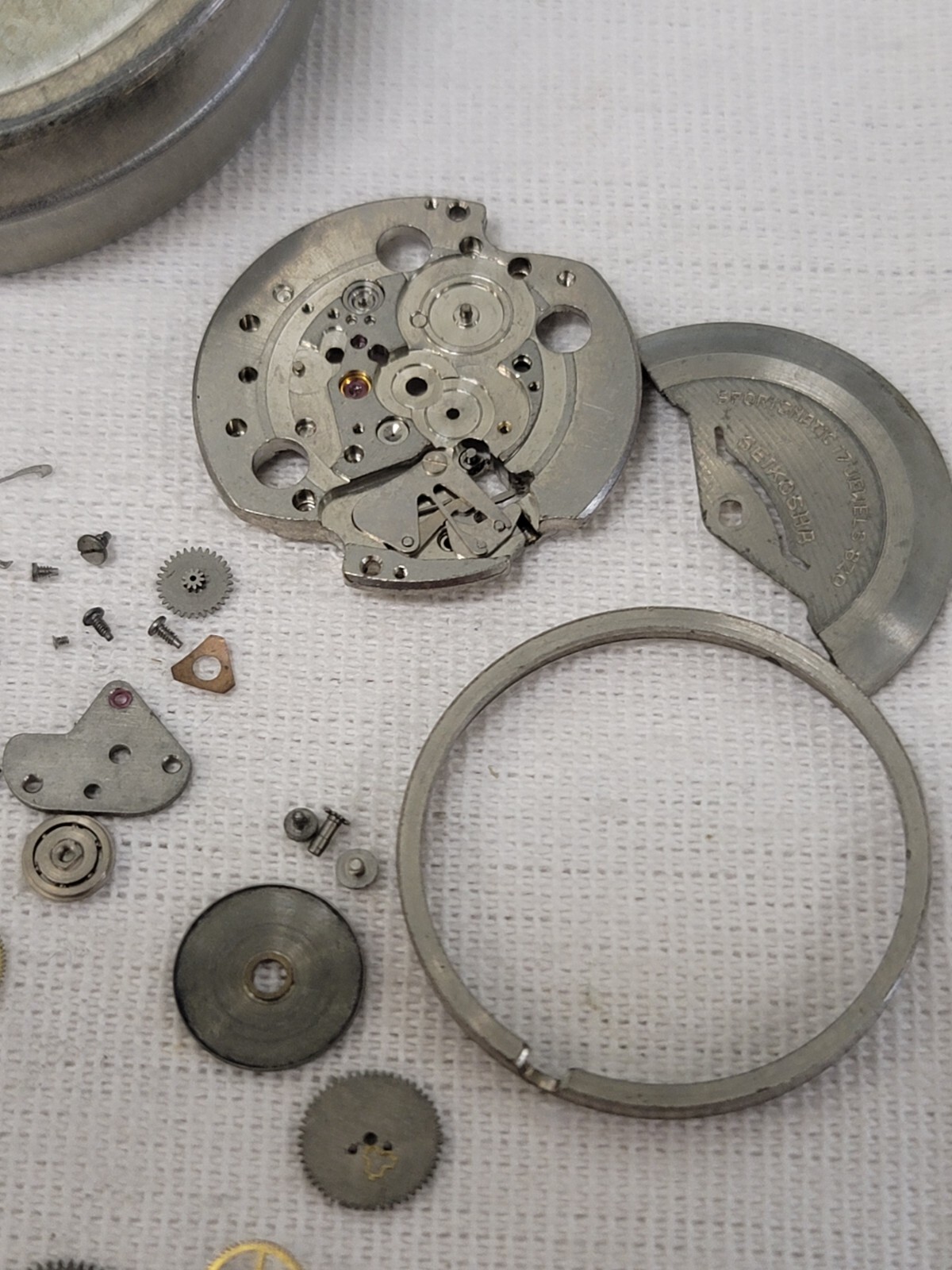 Seiko Sportsmatic Calendar 820 Sea Horse 17j Watch Movement Dial Part