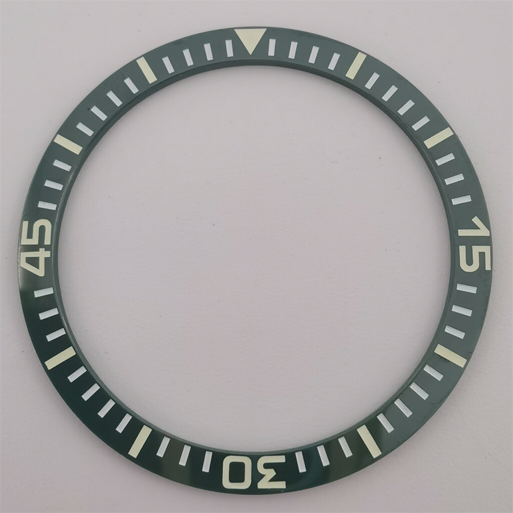 38mm Green Luminous Ceramic bezel Insert For 40mm Watch Case Repair Parts
