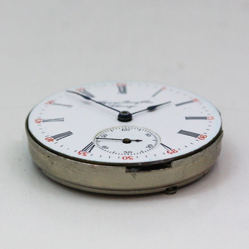 Elgin 269 Movement & Private Label Hyman, Berg & Co Enamel Dial – Parts / Repair