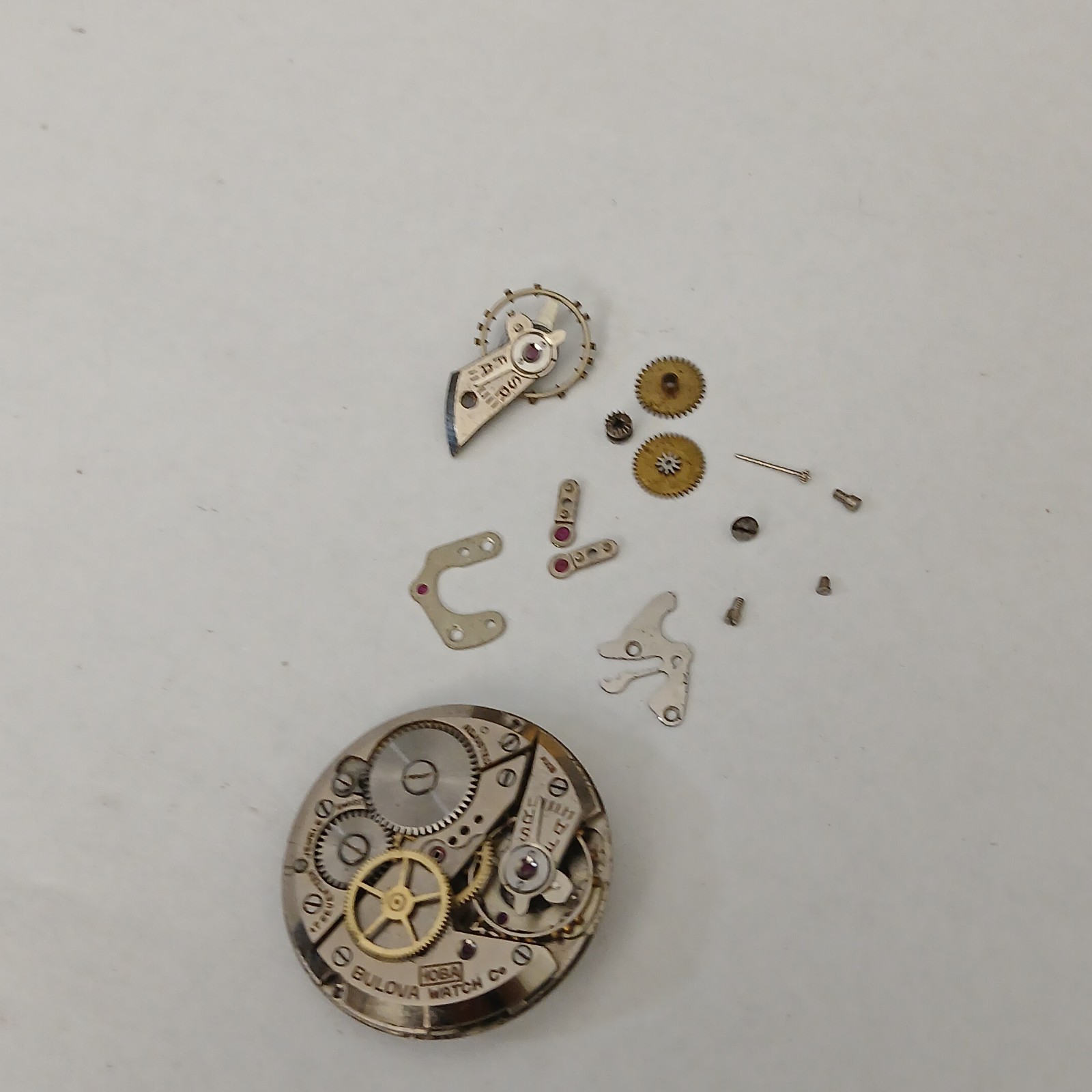 BULOVA 10BA 17J Movement & Parts For Repair Or Parts