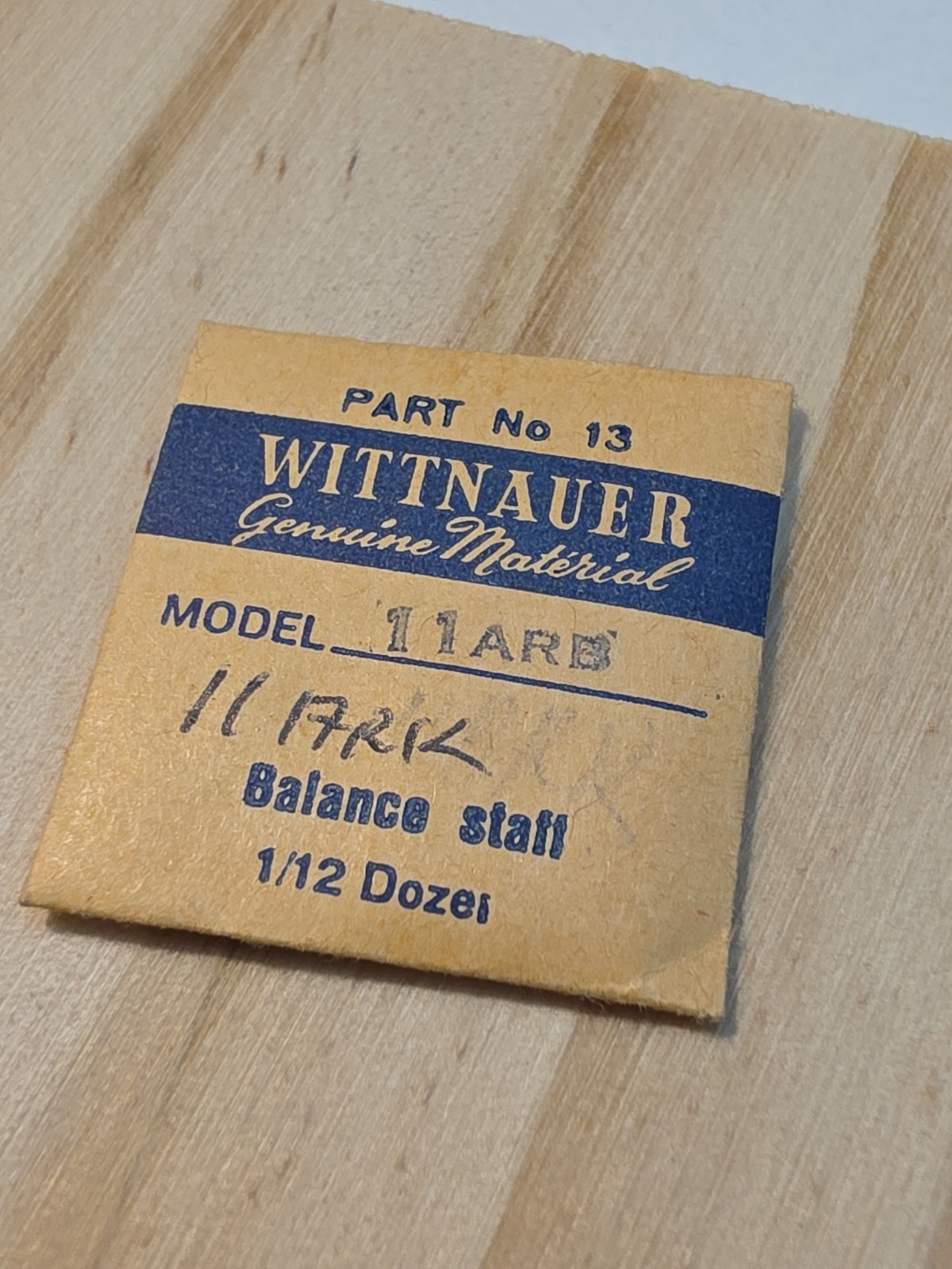 NOS Wittnauer Model 11ARB 11ARK P/N 13 Balance Staff Parts Spares Repairs