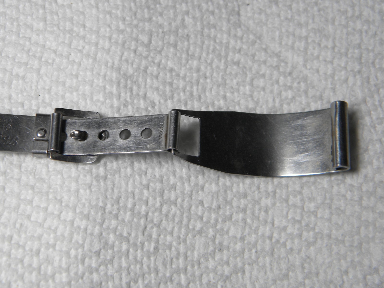 The Captain by Gemex Co Chrome Steel USA Made Watch Band Approx 15.5MM Lug Width