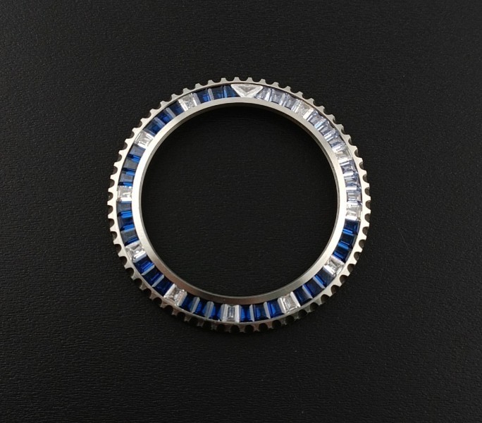 LUXURY CUBIC ZIRCONIA Bezel Insert for Rolex Submariner 114060 116610LN/LV Ceram