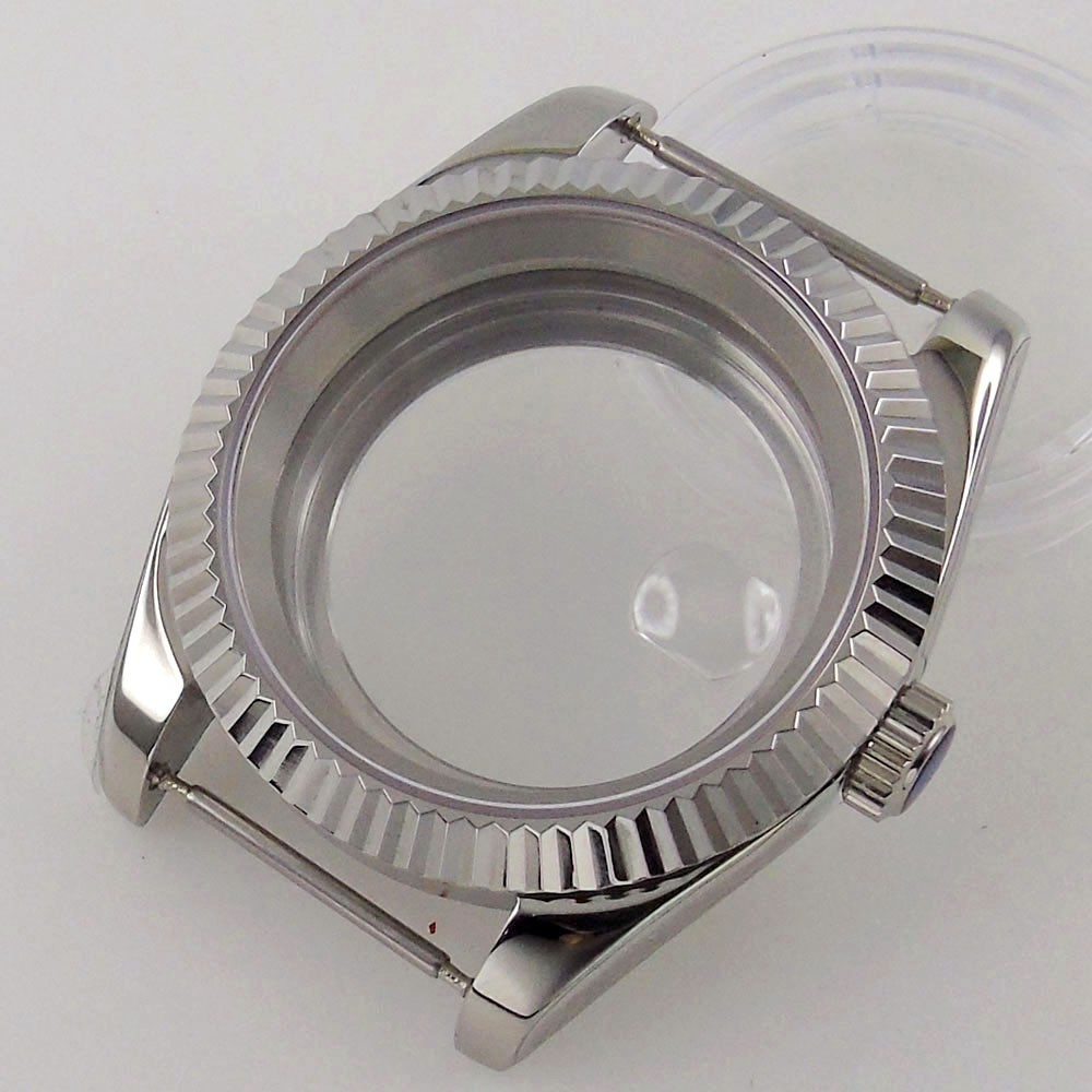 Fluted 36MM 39MM Sapphire Glass Watch Case Fit NH34A NH35A NH36 ETA 2824 PT5000