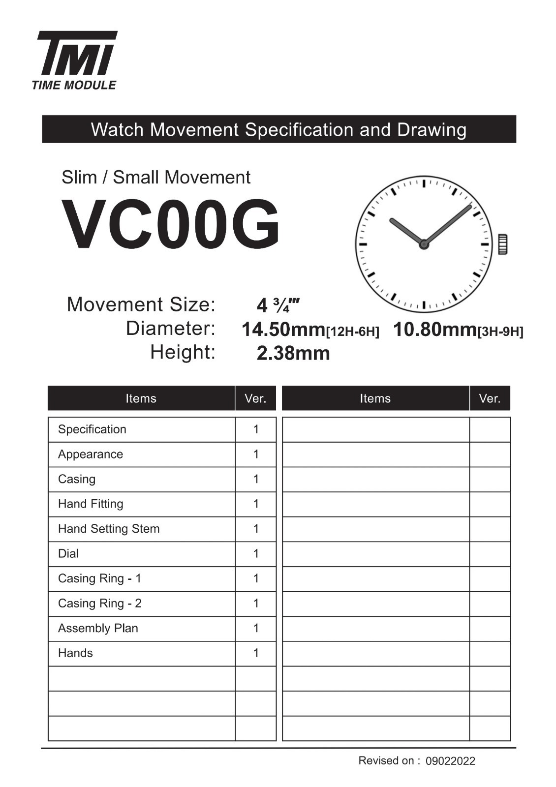 Original Japan VC00 Quartz Watch Movement Dual Time Repair Replacement Part