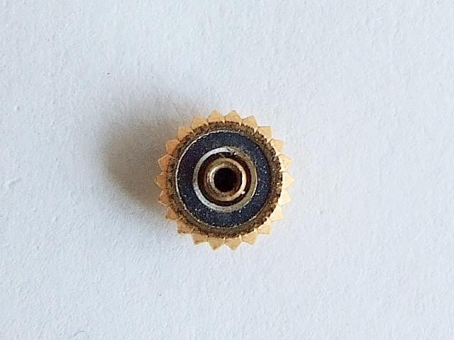 Vintage Longines 5mm gold finish water resistant watch crown.