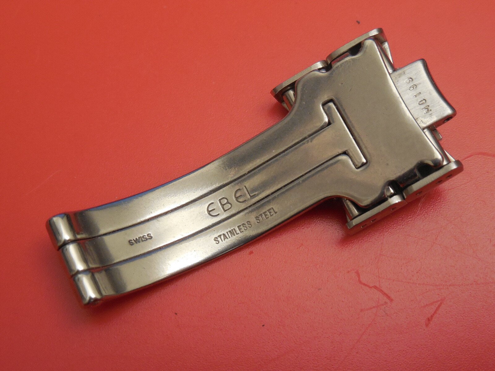 GENUINE EBEL 18K /STAINLESS STEEL 1911 20MM 6524 BAND BRACELET DEPLOYMENT BUCKLE