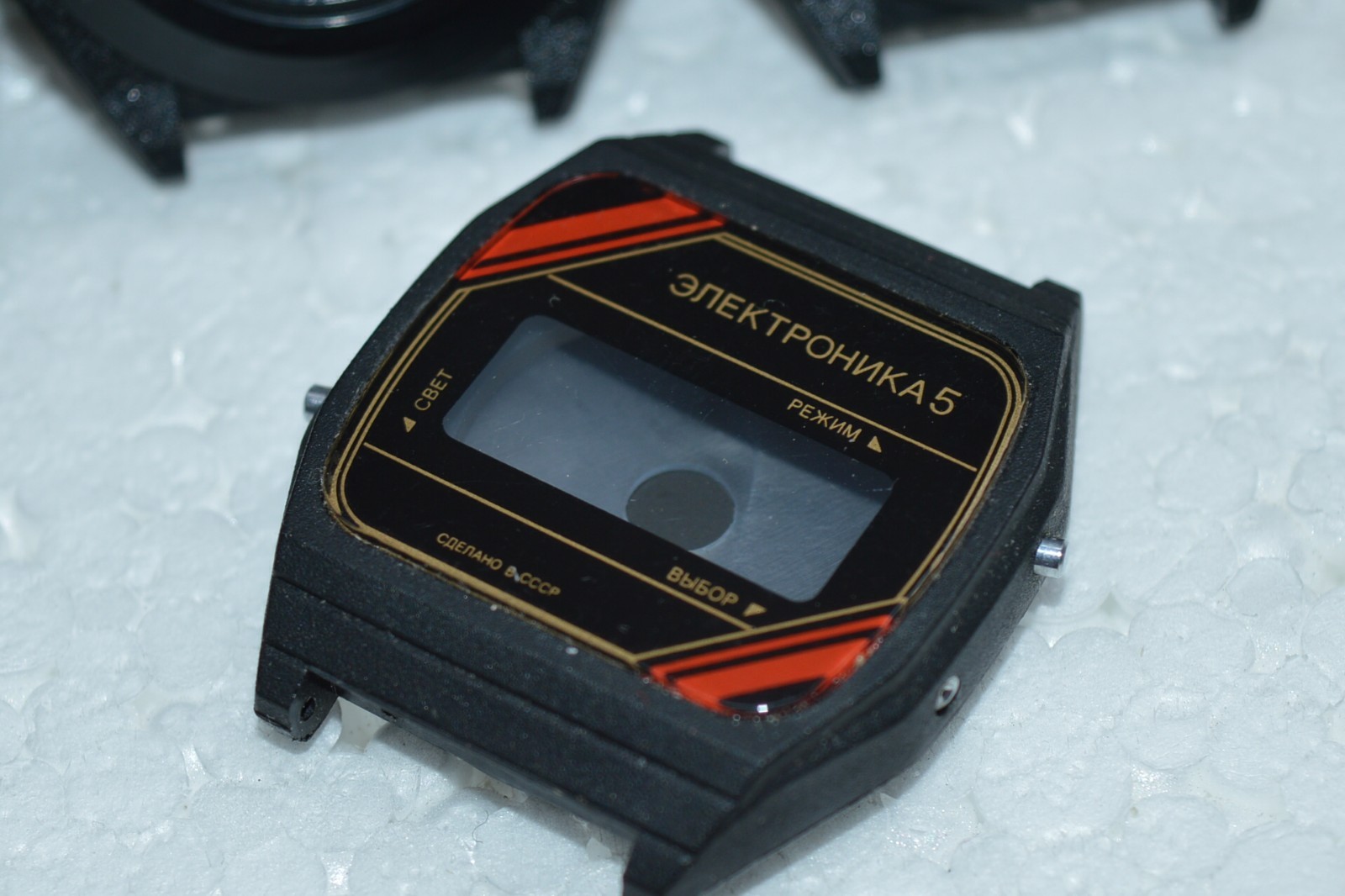 $ RARE SOVIET Russian WATCH ELEKTRONIKA 5 CASE BLACK bracelet Electronika parts