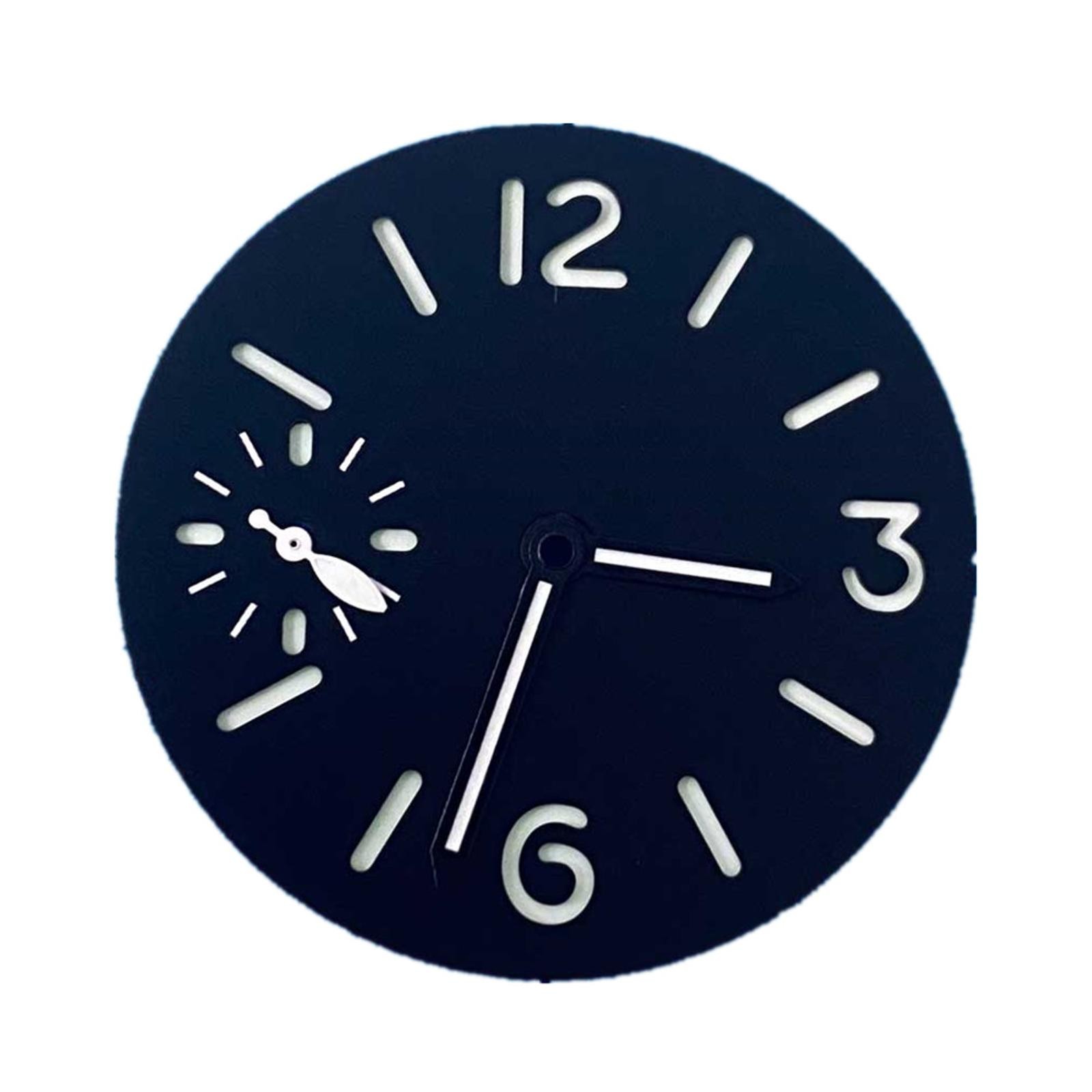 34.5mm Green Luminous Watch Dial With Watch Hands For ETA 6497 ST3600 Movement