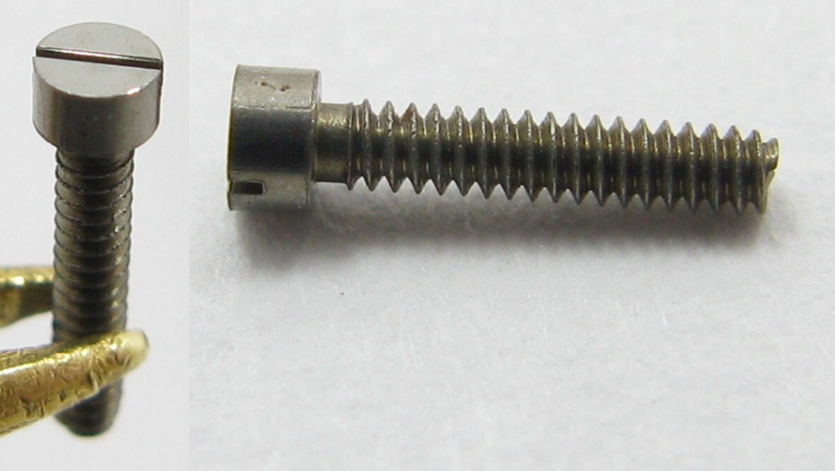 Longines 12.68z single pusher part 1 long screw 5.2 mm to fit the chrono. bridge