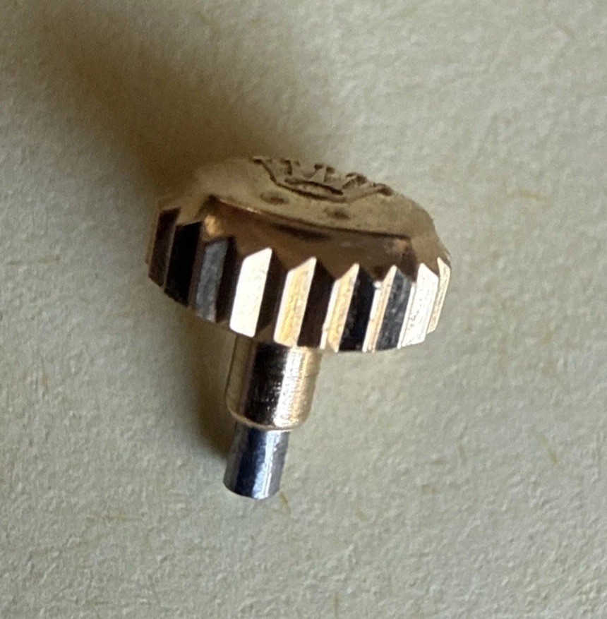 18K SOLID Yellow Gold Rolex 6mm Monobloc Watch Crown Part 24-604-8 116138 116208